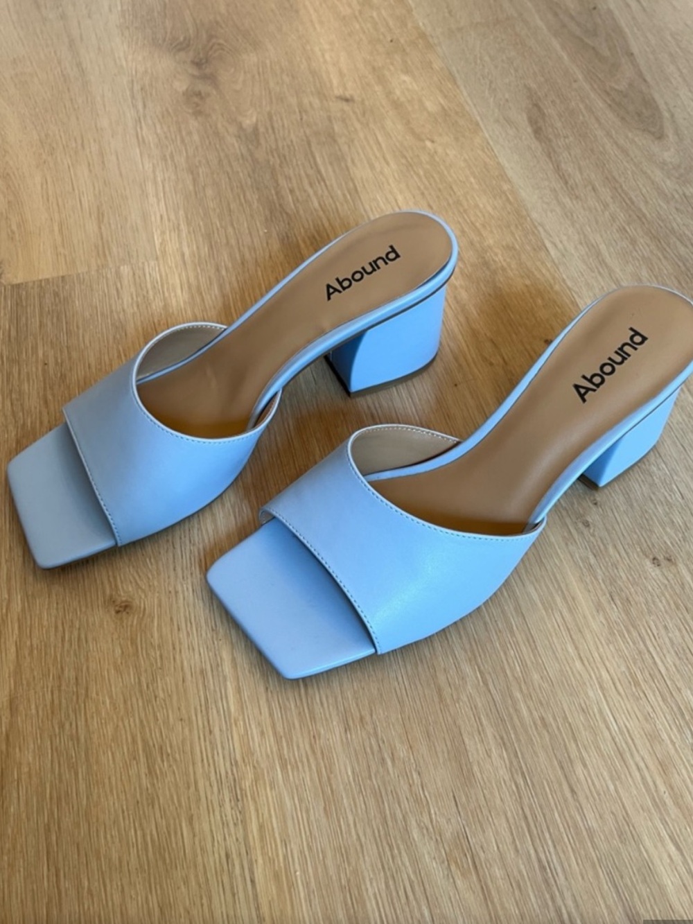 Nordstrom Abound Light Blue Block Heel Mules
